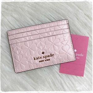 NWT! Kate Spade Hollie Clover Embossed Card Holder